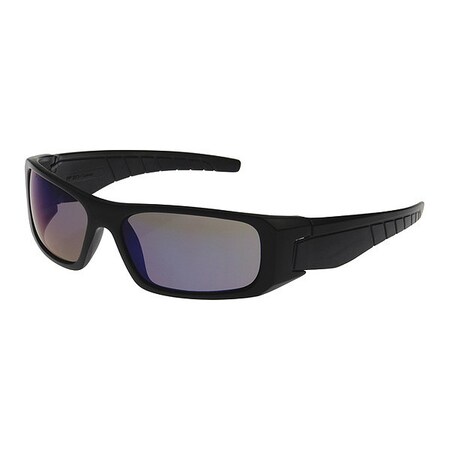 Squadron, Safety Glasses, Anti-Scratch, Blue Mirror Lens, Black Frame, Full-Frame, 1 PR MPN:250-53-0006