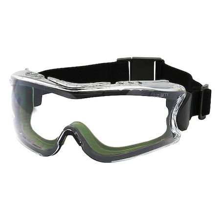 Safety Goggles, Clear Lens, FogLess 3Sixty Coating, Indirect Vent, Green Frame, Mission Series MPN:251-63-0520