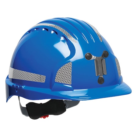 Hard Hat, JSP, HDPE, 6 Point Ratchet, Type 1, Class C, Blue MPN:280-EV6151MCR2-50