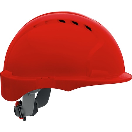 Hard Hat, JSP, HDPE, 6 Point Ratchet, Type 1, Class C, Red MPN:280-EV6151SV-60