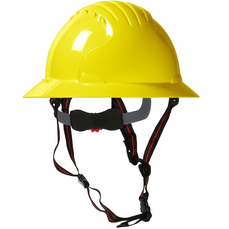Safety Helmet, JSP, HDPE, 6 Point Ratchet, Type 1, Class E, Hi-Vis Yellow MPN:280-EV6161-CH-20