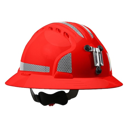 Hard Hat, JSP, HDPE, 6 Point Ratchet, Type 1, Class C, Red MPN:280-EV6161MCR2-60