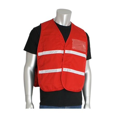 Non-Ansi Incident Command Vest Red MPN:300-2508/4X-5X