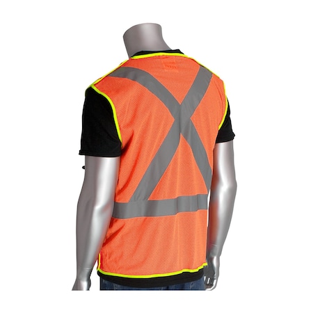 Ansi Class 2/Csa Z96 Mesh Breakaway Vest MPN:302-0210-OR/5X