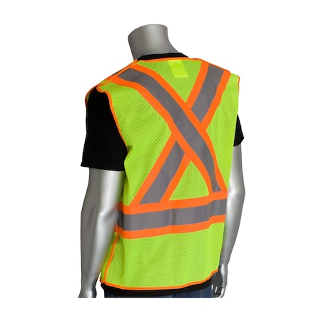 Ansi Class 2/Csa Z96 Mesh Breakaway Vest MPN:302-0211-LY/5X