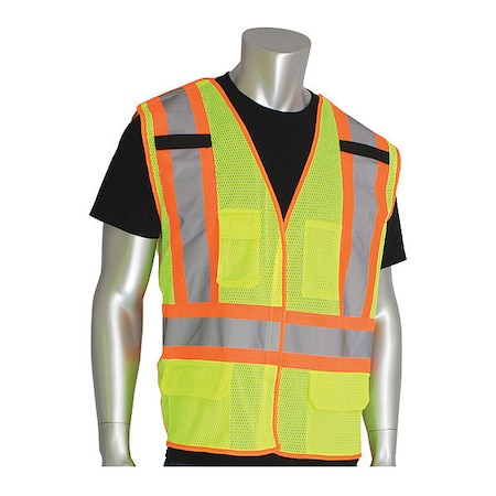 Ansi Class 2/Csa Z96 Mesh Breakaway Vest MPN:302-0211-LY/L