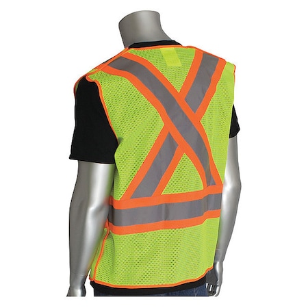 Ansi Class 2/Csa Z96 Mesh Breakaway Vest MPN:302-0211-LY/M