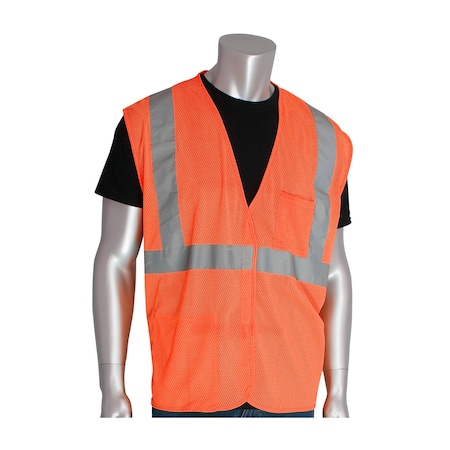 Class 2, Mesh Vest, Hook And Loop Closure MPN:302-0702-OR/4X