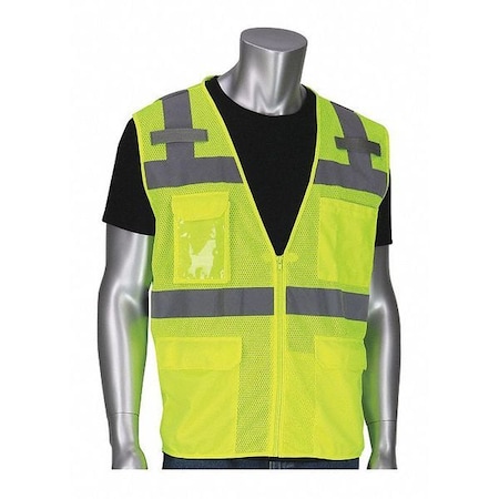 Hi-Visibility Vest, 5 Pockets, Lime Yl, 2XL MPN:302-0750-LY/2X