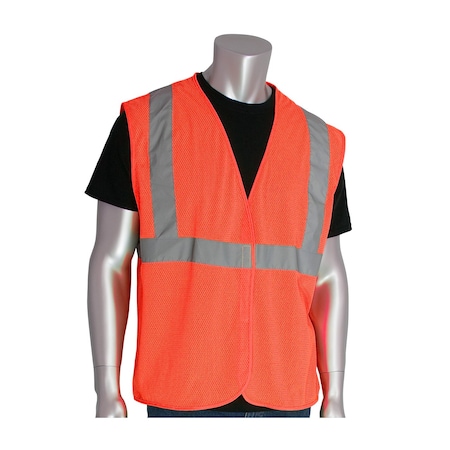 Class 2, Economy Mesh Vest, No Pocket MPN:302-MVGOR-4X