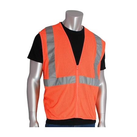 Class 2, Economy Mesh Vest, Orange MPN:302-MVGZOR-5X