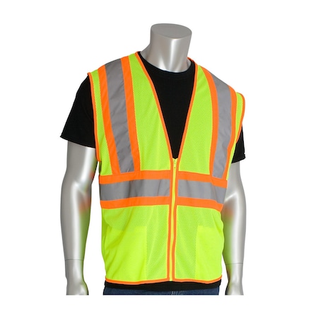Premium Mesh Vest With Two Tone Tape MPN:302-MVLY-3X