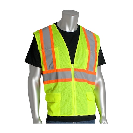 Premium Mesh Vest With Two Tone Tape MPN:302-MVZPLY-L