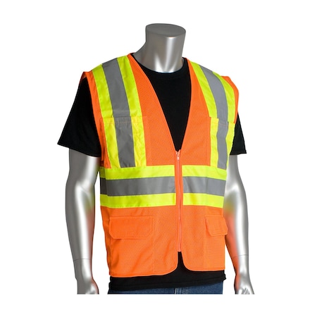 Premium Mesh Vest With Two Tone Tape MPN:302-MVZPOR-M