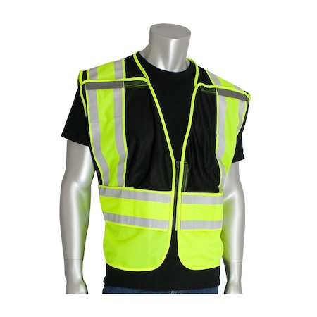 Public Safety Vests, Ansi 207 MPN:302-PSV-BLK-NL-M/XL