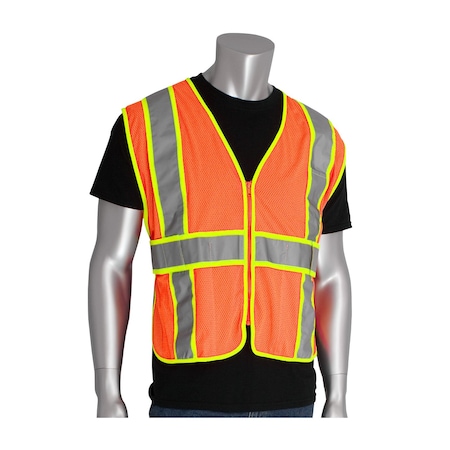 Class 2, Expandable Mesh Vest, Orange MPN:302-USV5OR