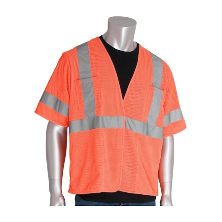 Class 3, Economy Mesh Vest, 4 Pockets MPN:303-HSVEOR-L