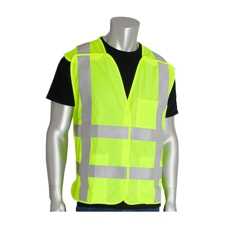 Class 2 Solid 5 Point Breakaway Fr Vest MPN:305-5PVFRLY-S/M