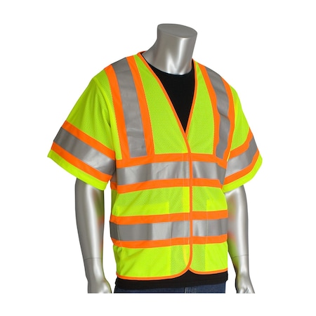 Class 3, Fr Treated Mesh Vest MPN:305-HSVPFRLY-L/XL