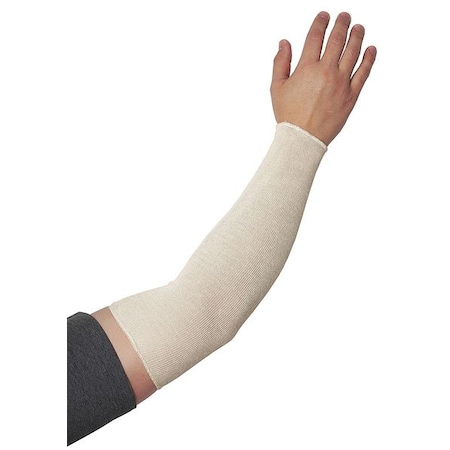 Disposable Sleeve, Cotton, Seamless Knit, 18 in Length, White, Universal Size MPN:31-CS16