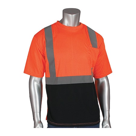 Hi-Visibility Shirt, Short Sleeve, R2, Mesh, Polyester, Orange, XL MPN:312-1250B-OR/XL
