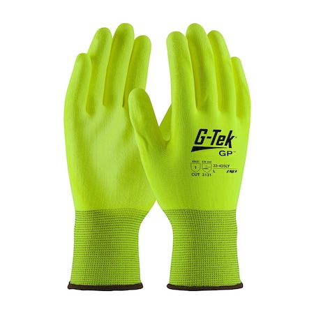 Knit Gloves, Cut Level Not Rated, Polyurethane, Flat, S 12 PK MPN:33-425LY/S