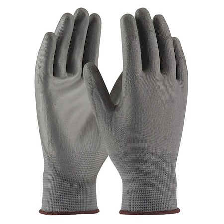 Coated Gloves, Polyurethane, Smooth, Palm, 2 Abrasion Level, Gray, XS (6) 12 PK MPN:33-G115