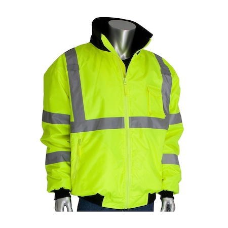 Jacket, 100% Polyester, Hi-Viz Lime Yellow, 2XL MPN:333-1762-LY/2X