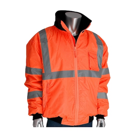Jacket, 100% Polyester, Hi-Viz Orange, 4XL MPN:333-1762-OR/4X