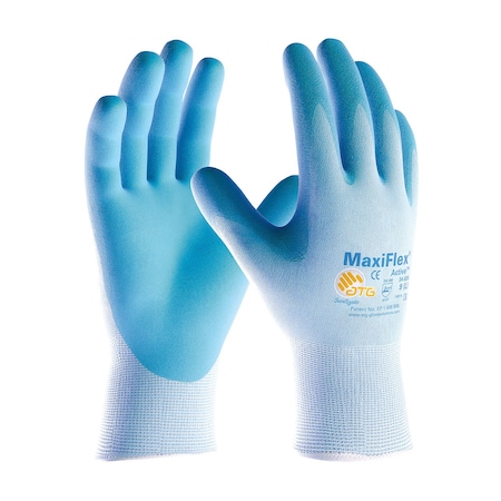 Coated Gloves, Foam Nitrile, Palm and Fingers, Not Rated Abrasion Level, Blue, M 12 PK MPN:34-824/M