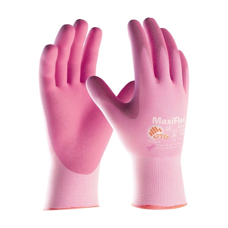 Coated Gloves, Foam Nitrile, Palm, 3 Abrasion Level, Pink, XL 12 PK MPN:34-8264/XL