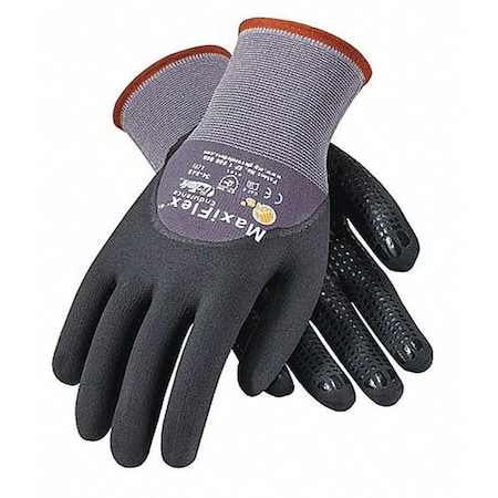 Coated Gloves, Foam Nitrile, Microfoam, 3/4 Dip, 4 Abrasion Level, Gray, XS 1 PR MPN:34-845