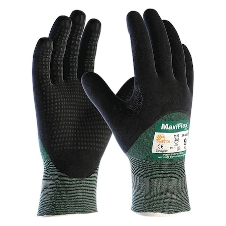 Cut-Resistant Gloves, Cut Level A2, Double Dipped, Foam Nitrile, Dotted, 2XL 12 PK MPN:34-8453
