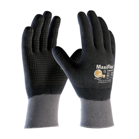 Coated Gloves, Foam Nitrile, Dotted, Palm, 3 Abrasion Level, Gray, 2XS (5) 12 PK MPN:34-846/XXS