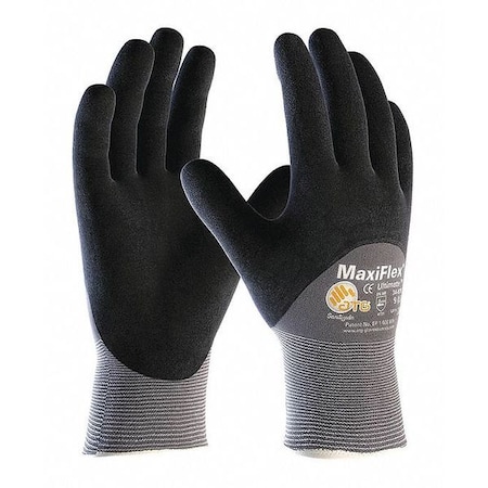 Coated Gloves, Foam Nitrile, Foam, 3/4 Dip, 3 Abrasion Level, Gray, M (8) 12 PK MPN:34-875/M