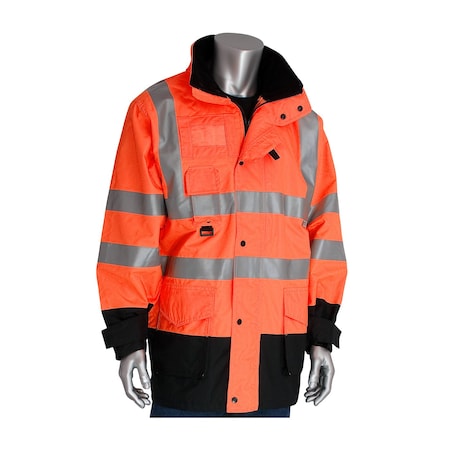 Coat, 100% Polyester, Hi-Viz Orange, 4XL MPN:343-1756-OR/4X