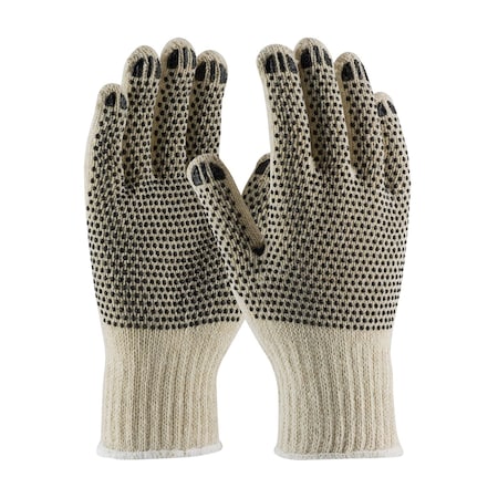 Knit Gloves, PVC, Dotted, Full, Not Rated Abrasion Level, White, L 12 PK MPN:36-110PDD/L