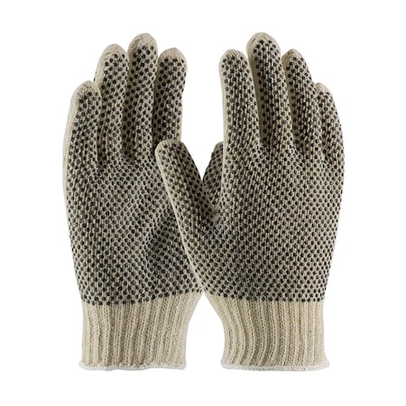 Coated Gloves, PVC, Dotted, Double-Sided, Natural, S 12 PK MPN:37-C112PDD/S