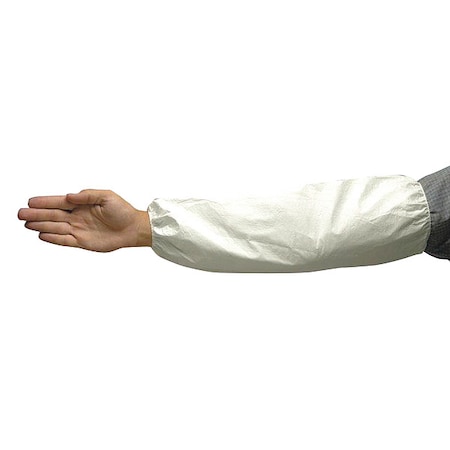 Protective Sleeves, 18 in Length, 1 mil Thick, Serged Seam, White, 200 PK MPN:3712