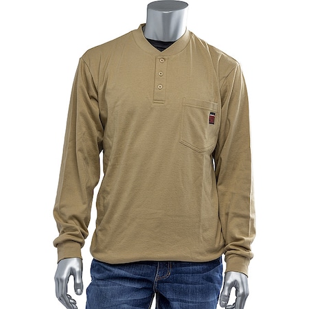 Men's Flame-Resistant Shirt, 10.6 cal/sq cm, L, Aramid MPN:385-FRHN-(TN)-L