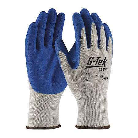 Coated Gloves, Latex, Rough, Palm, 3 Abrasion Level, Gray, M (8) 12 PK MPN:39-1310/M