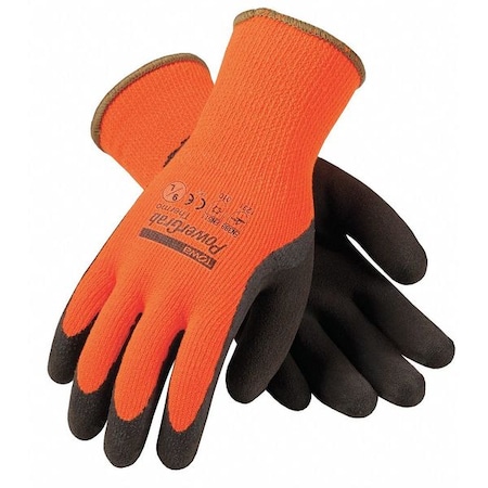 Hi-Vis Cold Protection Coated Gloves, Acrylic Terry Lining, Orange/Brown, 2XL MPN:41-1400/XXL