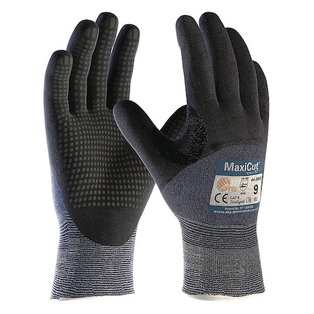 Cut-Resistant Gloves, Cut Level A3, Double Dipped, Foam Nitrile, Dotted, XL 12 PK MPN:44-3455