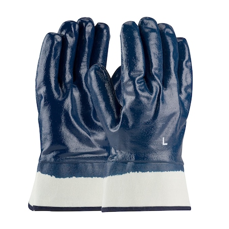 Chemical Resistant Gloves, Nitrile, 11 in L, L, 12 PK MPN:56-3154/L
