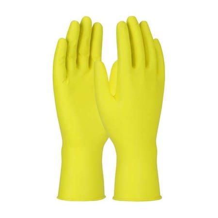 Grippaz Jan San, Disposable Gloves, 6 mil Palm, Nitrile, Powder-Free, S ( 7 ), 48 PK, Yellow MPN:67-306/S