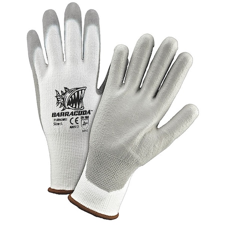 Cut Resistant Coated Gloves, Cut Level A2, Dipped, Polyurethane, Smooth, M 12 PK MPN:713HGWU/M