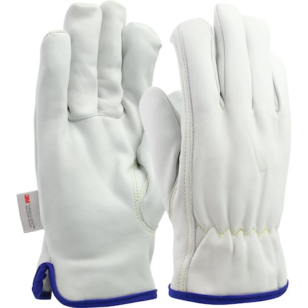 Cold Protection Drivers Gloves, Grain Cowhide Leather Palm, Thinsulate Lining, Natural, S MPN:77-269/S