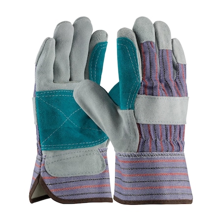 Leather Gloves, Cowhide, Safety Cuff, Wing Thumb, Full Finger, Blue, L, 12 PK MPN:84-7533J
