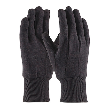 Cotton Jersey Glove, Brn, Reg Wt., Men, PK12 MPN:95-808