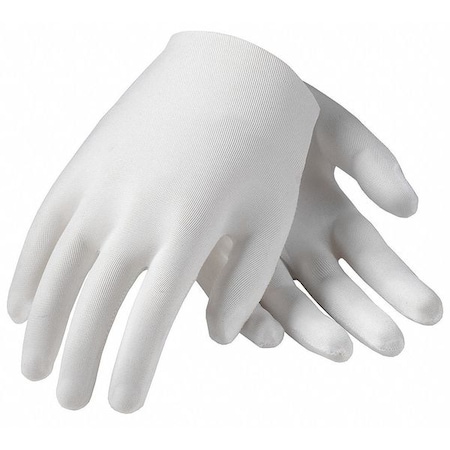 Inspection Gloves, White, Polyester/Stainless Steel, White, 12 PK MPN:97-520